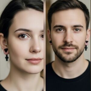 Titanium stainless steel screw-shaped earrings, unisex, for men and women